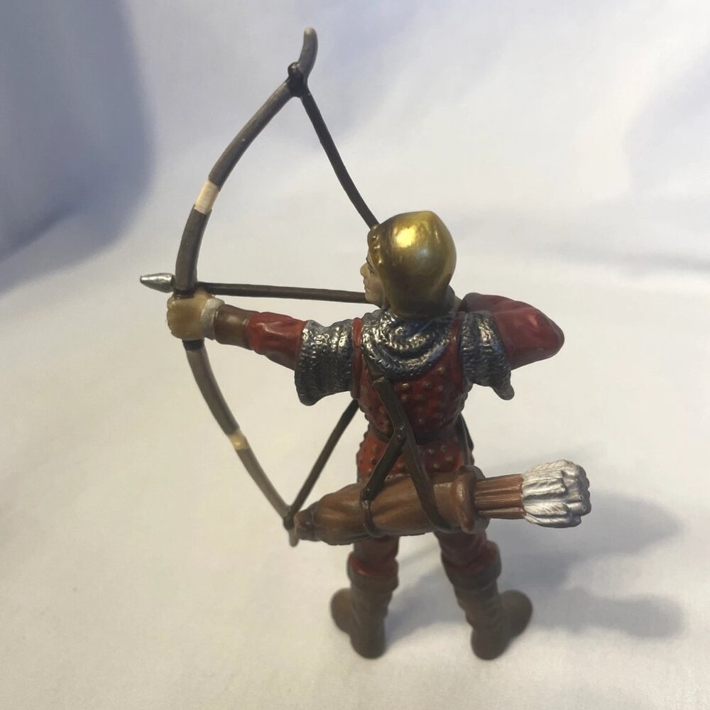 Schleich 2003 Ritter Red Archer with Long Bow 70015 Figure Knight Arrows - Picture 2 of 12